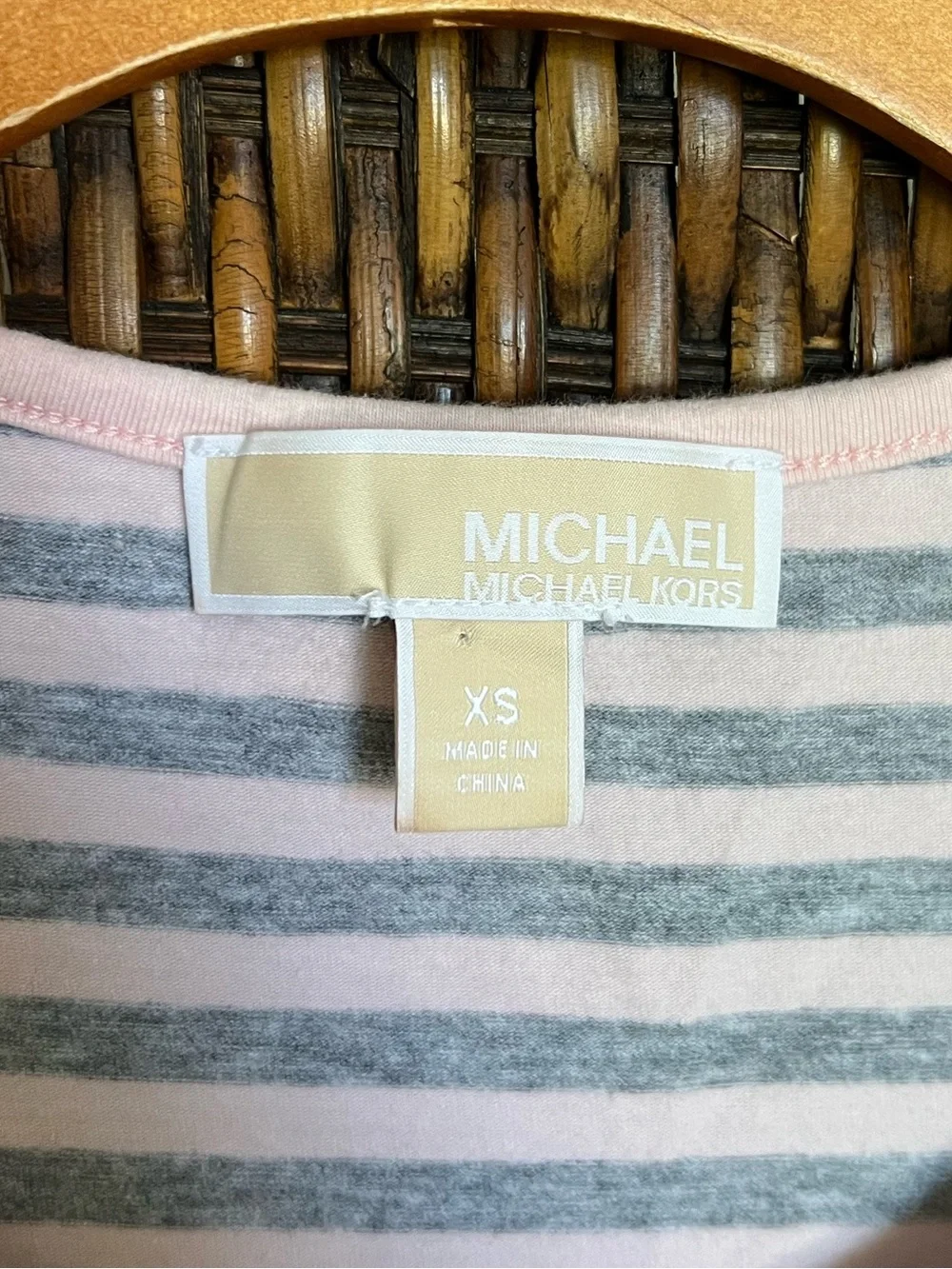 XS Michael Kors Striped Cotton Tank Top